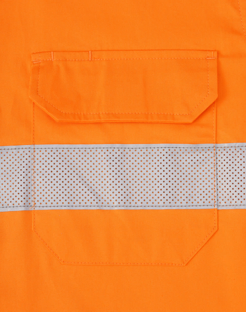 Hi Vis Cool-Breeze Closed Front L/S Shirt (Perforated Tape) SH-SW87