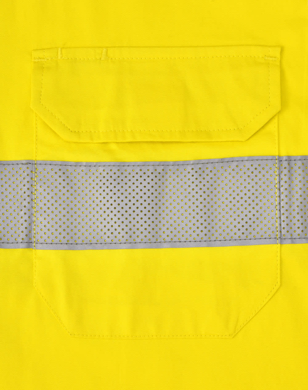 Hi Vis Cool-Breeze Closed Front L/S Shirt (Perforated Tape) SH-SW87