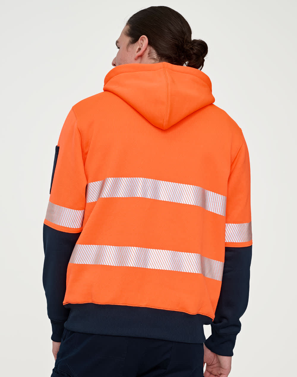 Hi-Vis Two Tone Safety Hoodie With Segmented Tapes SH-SW88
