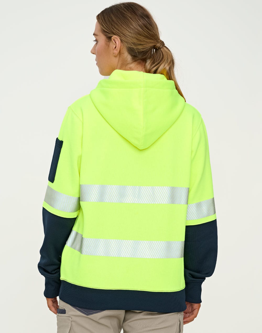 Hi-Vis Two Tone Safety Hoodie With Segmented Tapes SH-SW88