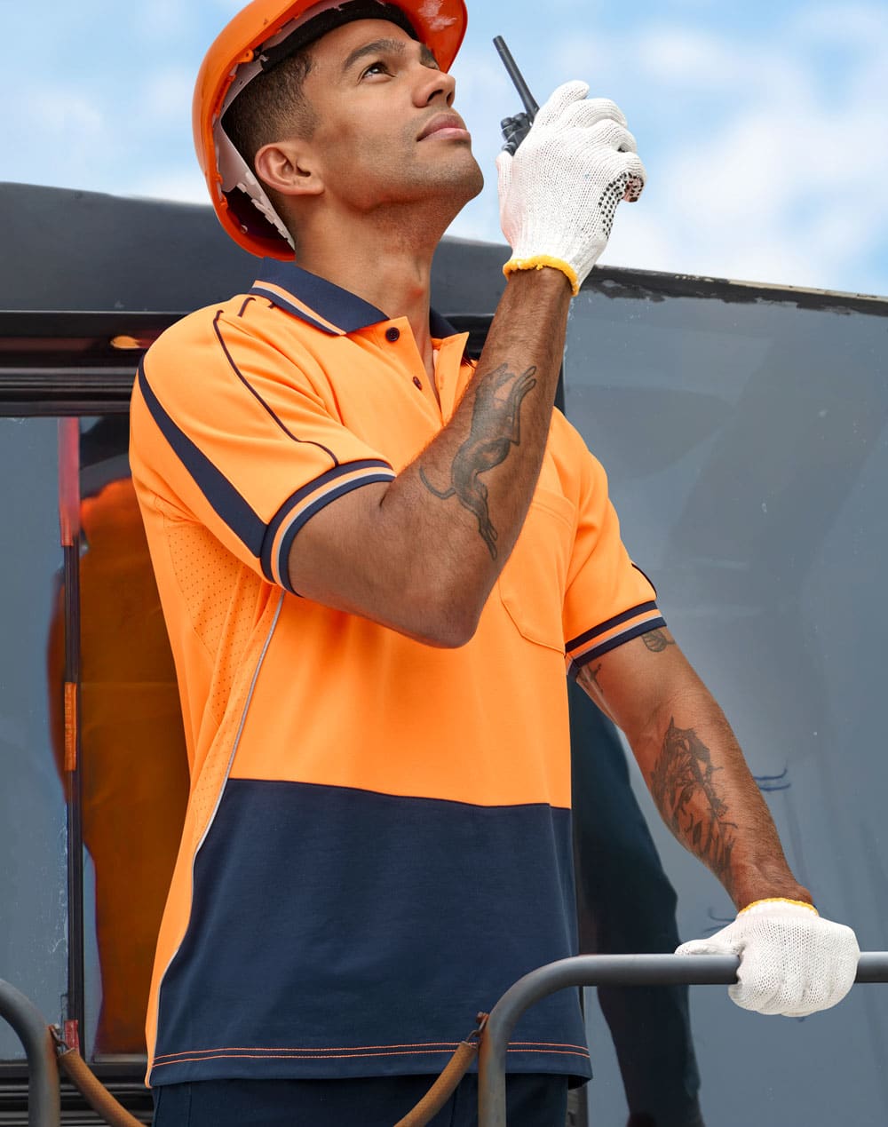 Hi-Vis Sustainable Cool-Breeze Truedry Safety S/S Polo SH-SW89