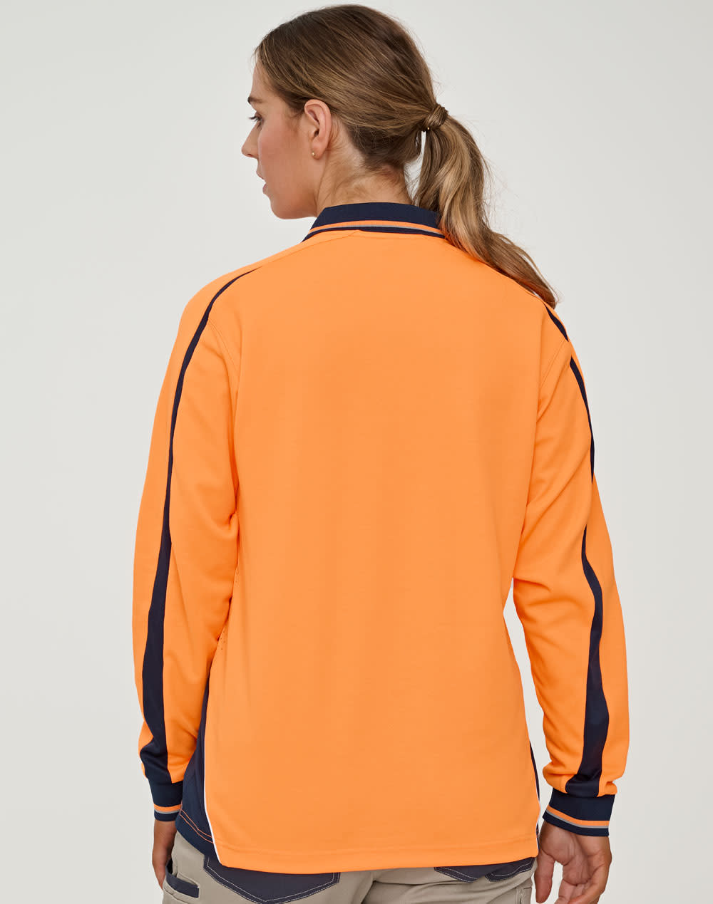 Hi-Vis Sustainable Cool-Breeze Truedry Safety L/S Polo SH-SW90
