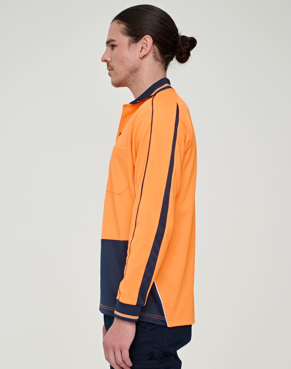 Hi-Vis Sustainable Cool-Breeze Truedry Safety L/S Polo SH-SW90