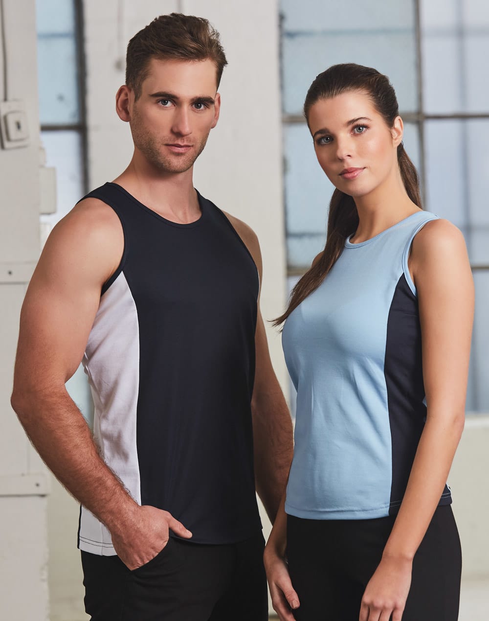 ladies truedry contrast singlet SH-TS17