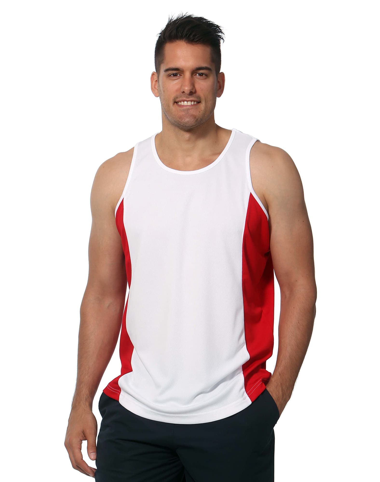 Men's Truedry Contrast Mesh Singlet SH-TS19A