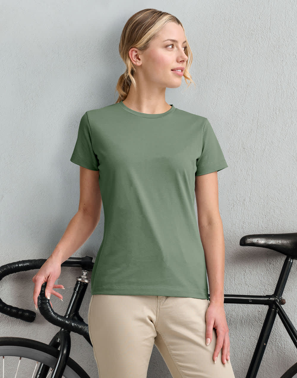 Ladies' Premium Cotton Face S/S Tee Shirt SH-TS44