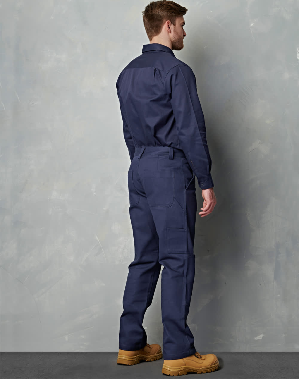 Men's Cotton Drill Pre-shrunk Cargo Pants With Knee Pads SH-WP03