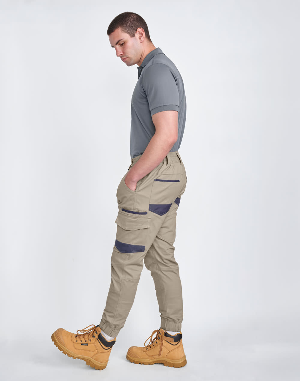 Unisex Cotton Stretch Drill Cuffed Work Pants SH-WP28