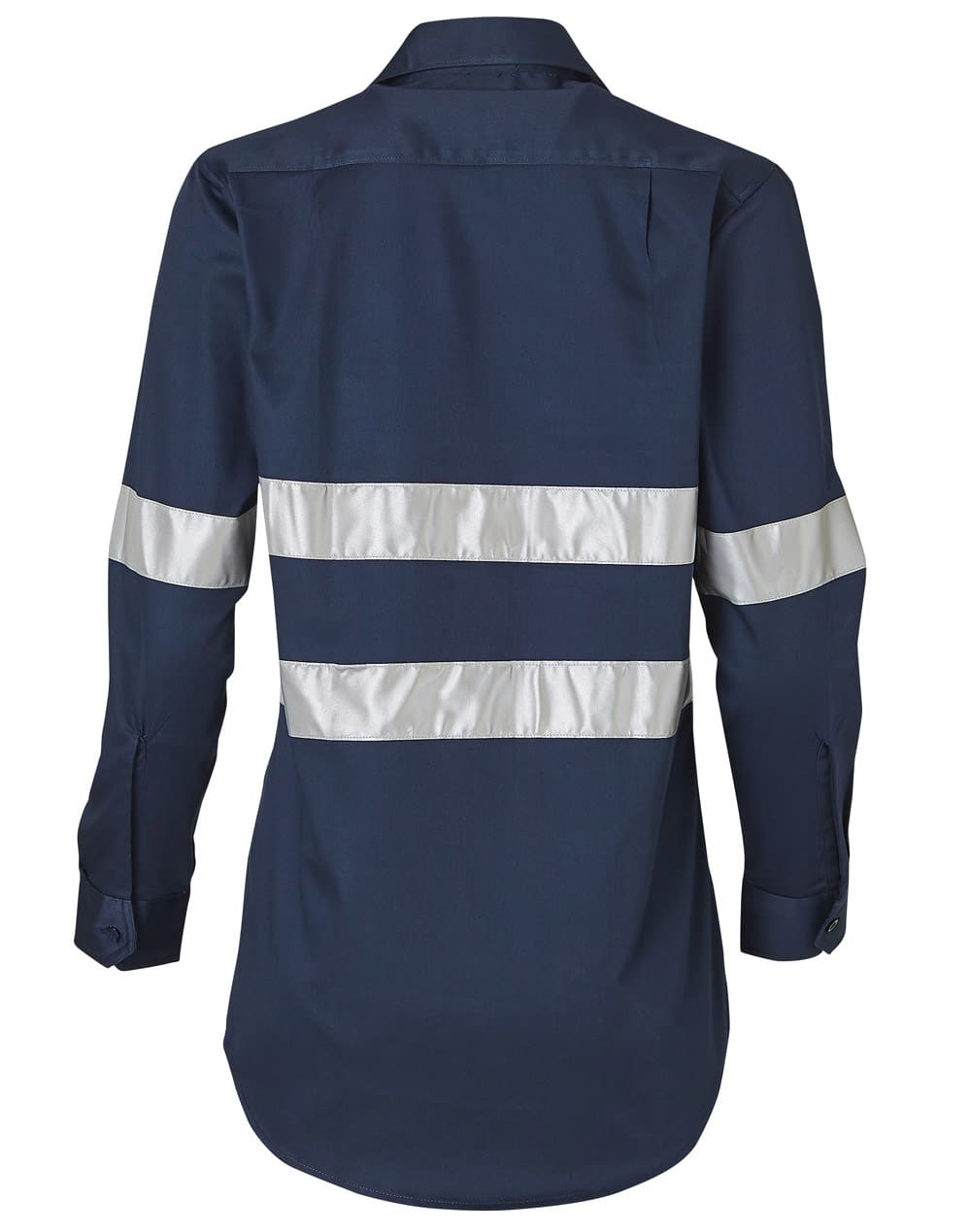 Ladies HiVis Cotton Drill Long Sleeves Work Shirt with 3M Reflective Taps SH-WT08HV