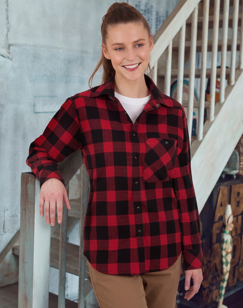 Unisex Flannel Plaid Shirt SH-WT11