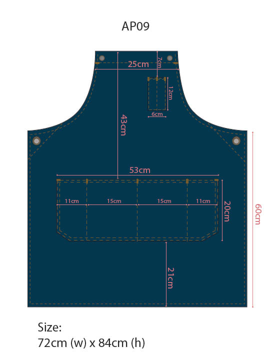 Denim Bib Apron AP09 | 