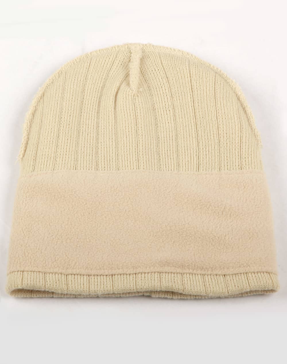 Cable Knit Beanie With Fleece Head Band