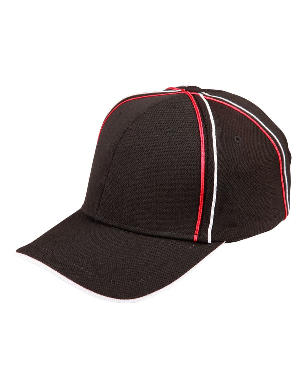 Alternative view of Tri-color pique mesh structured cap