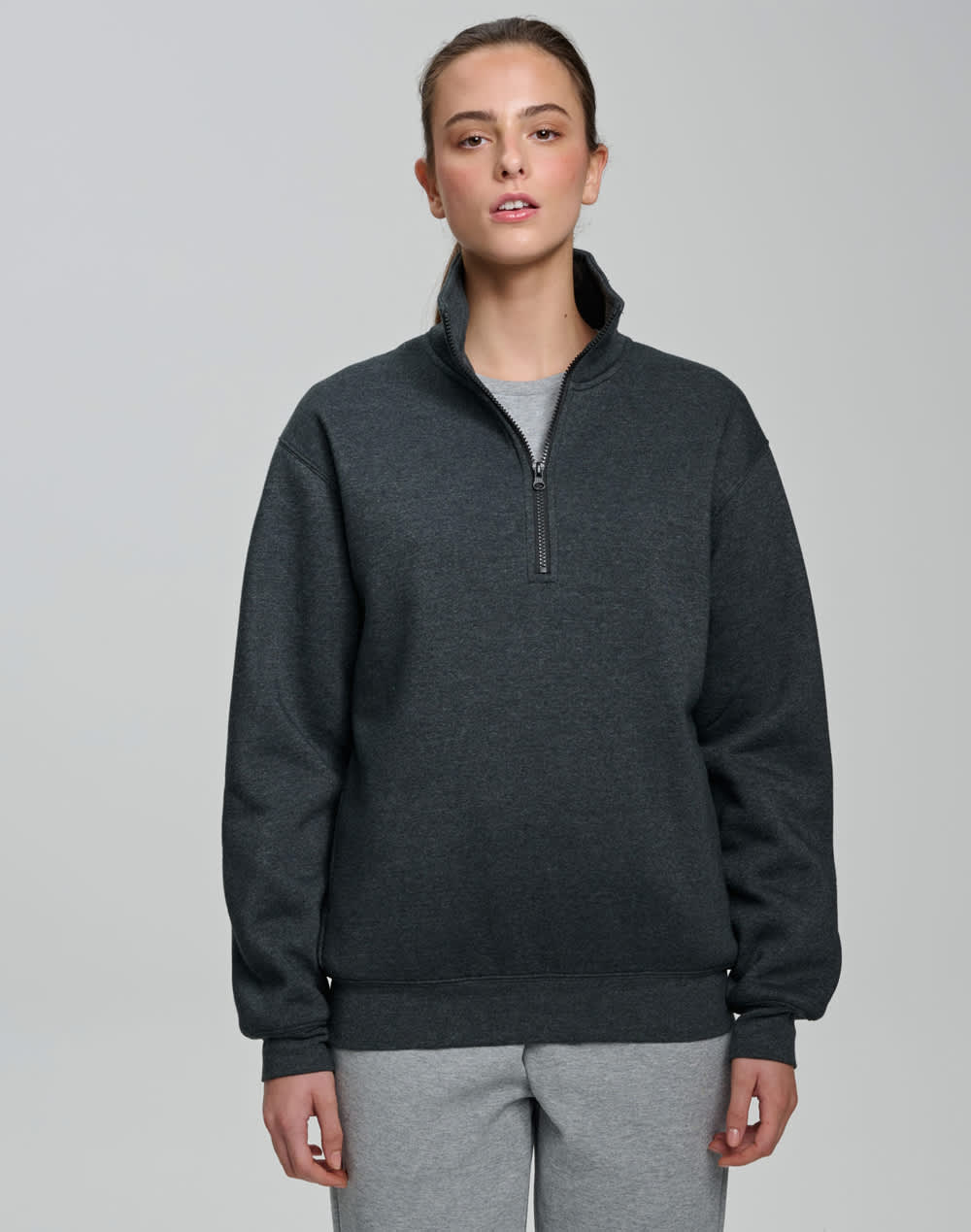 1/2 zip collar fleecy sweat SH-FL02