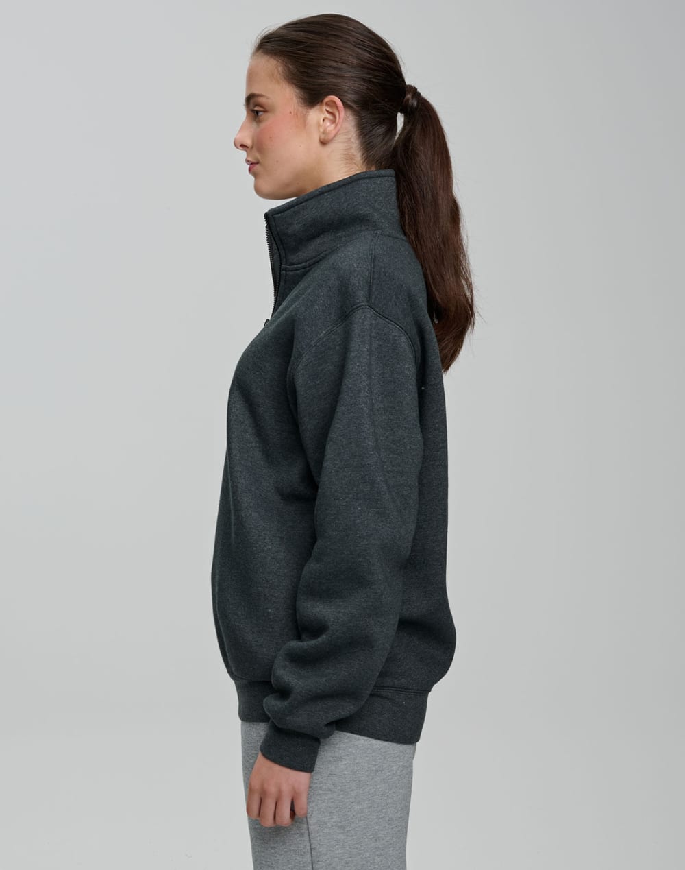1/2 zip collar fleecy sweat SH-FL02
