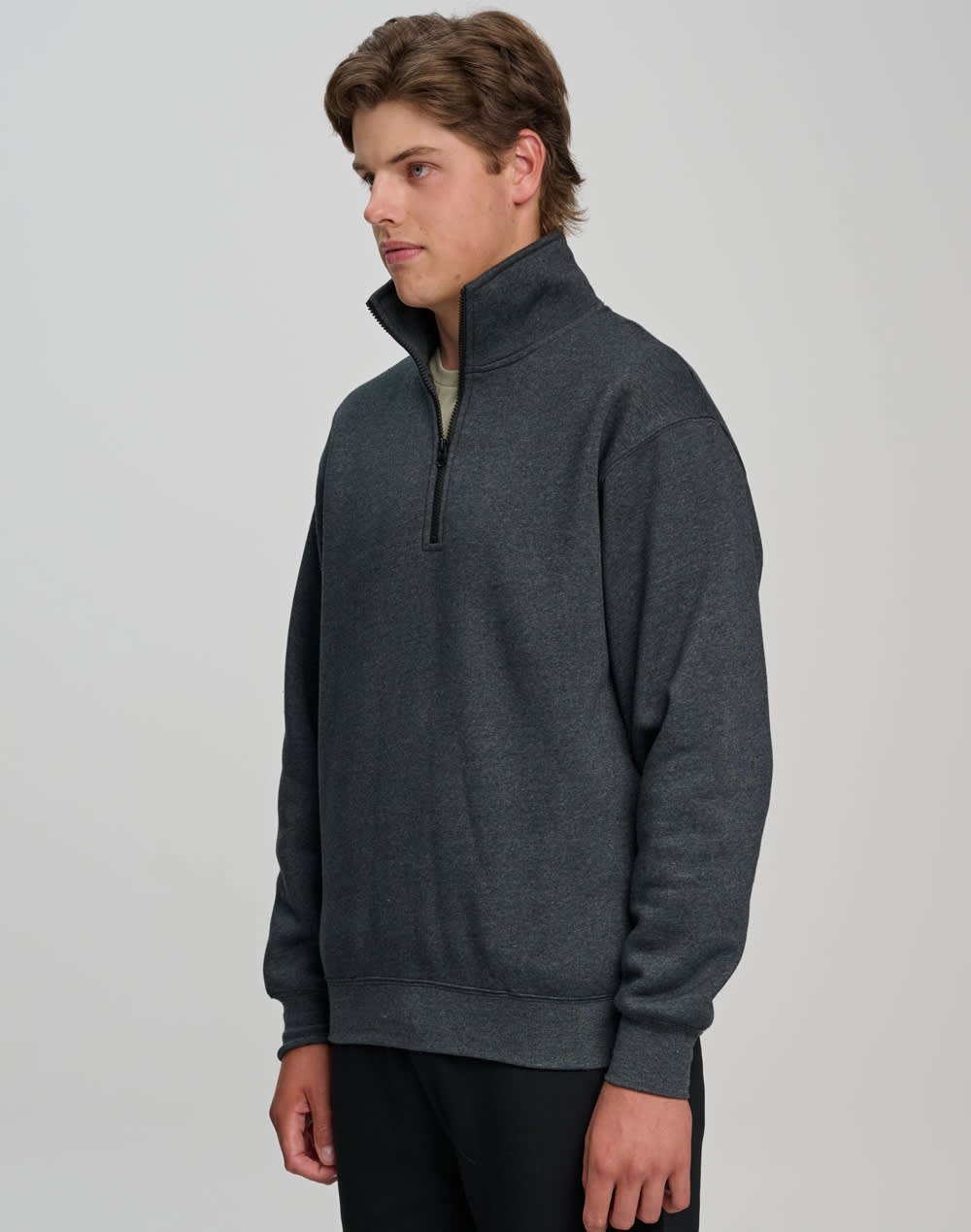 1/2 zip collar fleecy sweat SH-FL02