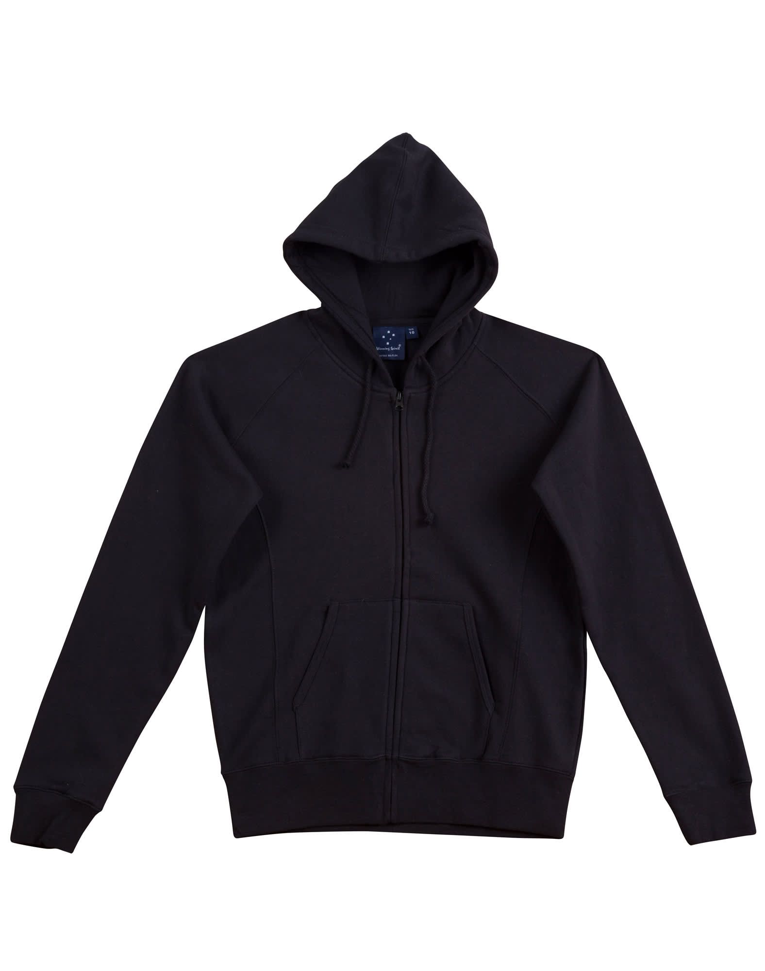 Ladies Full-zip Fleecy Hoodie FL04 | Black