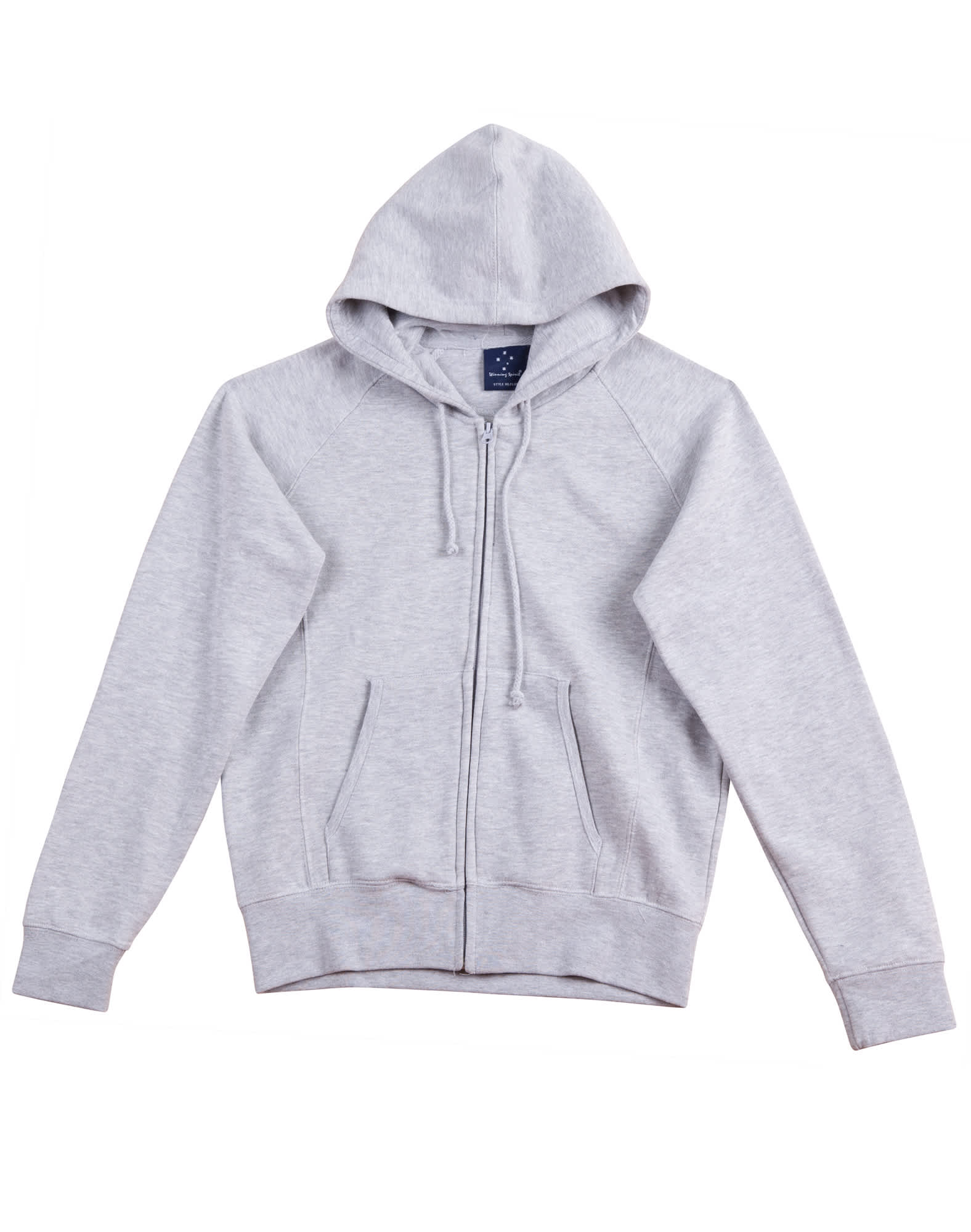 Ladies Full-zip Fleecy Hoodie FL04 | Grey