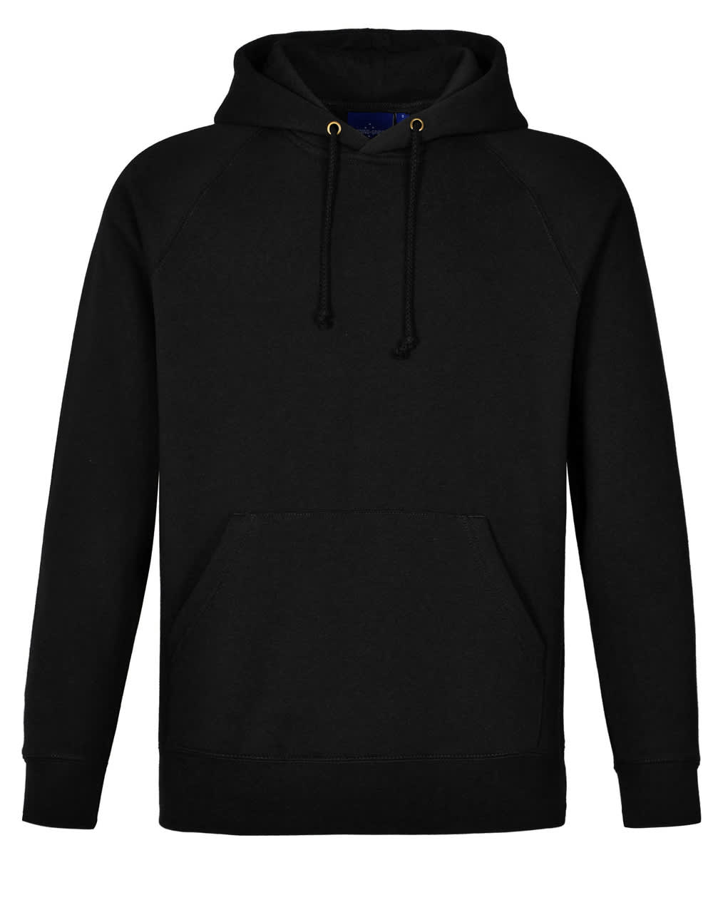 Mens Close Front Fleecy Hoodie FL07 | Black