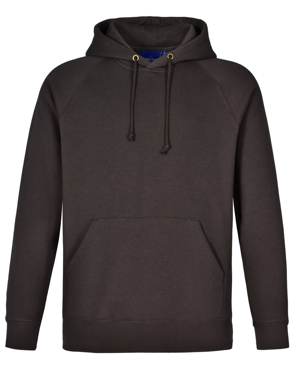 Mens Close Front Fleecy Hoodie FL07 | Charcoal