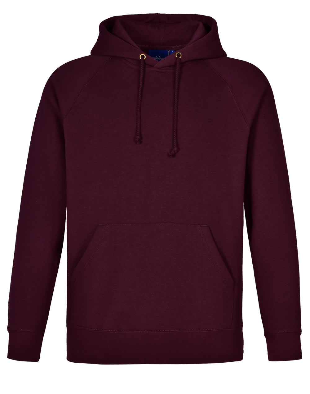 Mens Close Front Fleecy Hoodie FL07 | Maroon