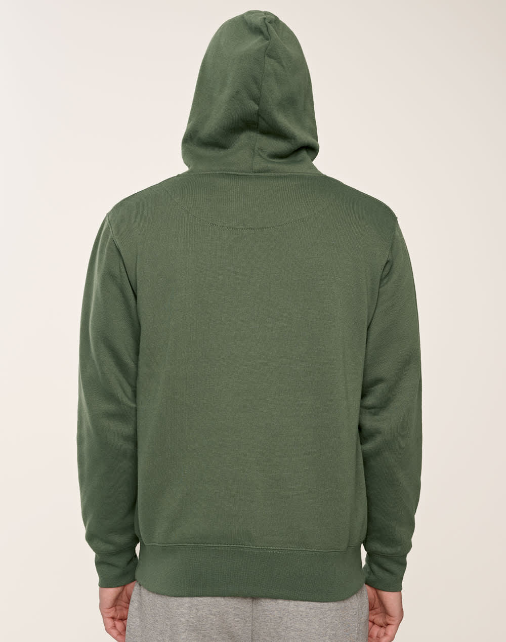 Adult's Close Front  Contrast Fleecy Hoodie SH-FL09