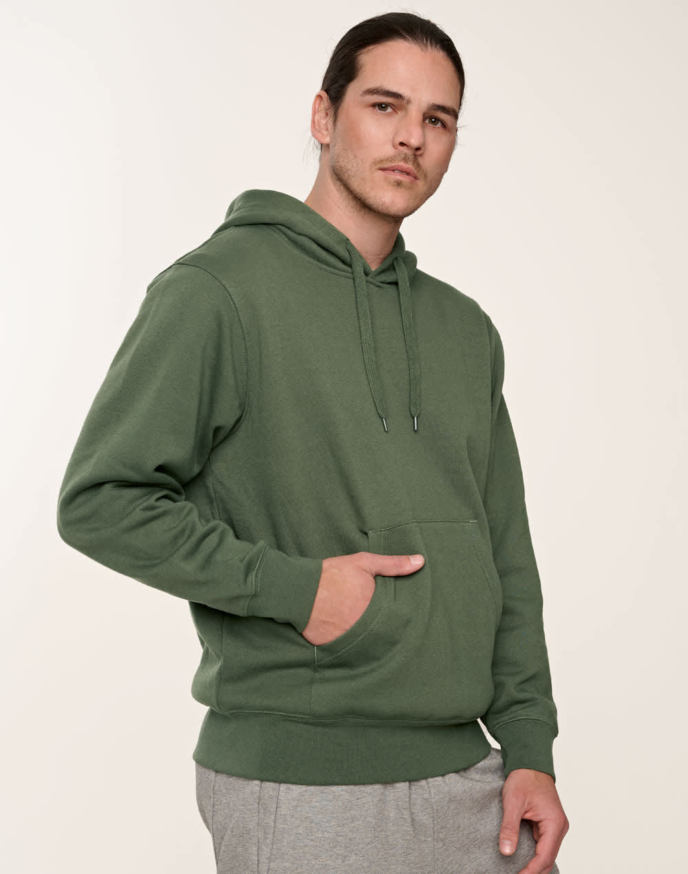 Adult's Close Front  Contrast Fleecy Hoodie SH-FL09