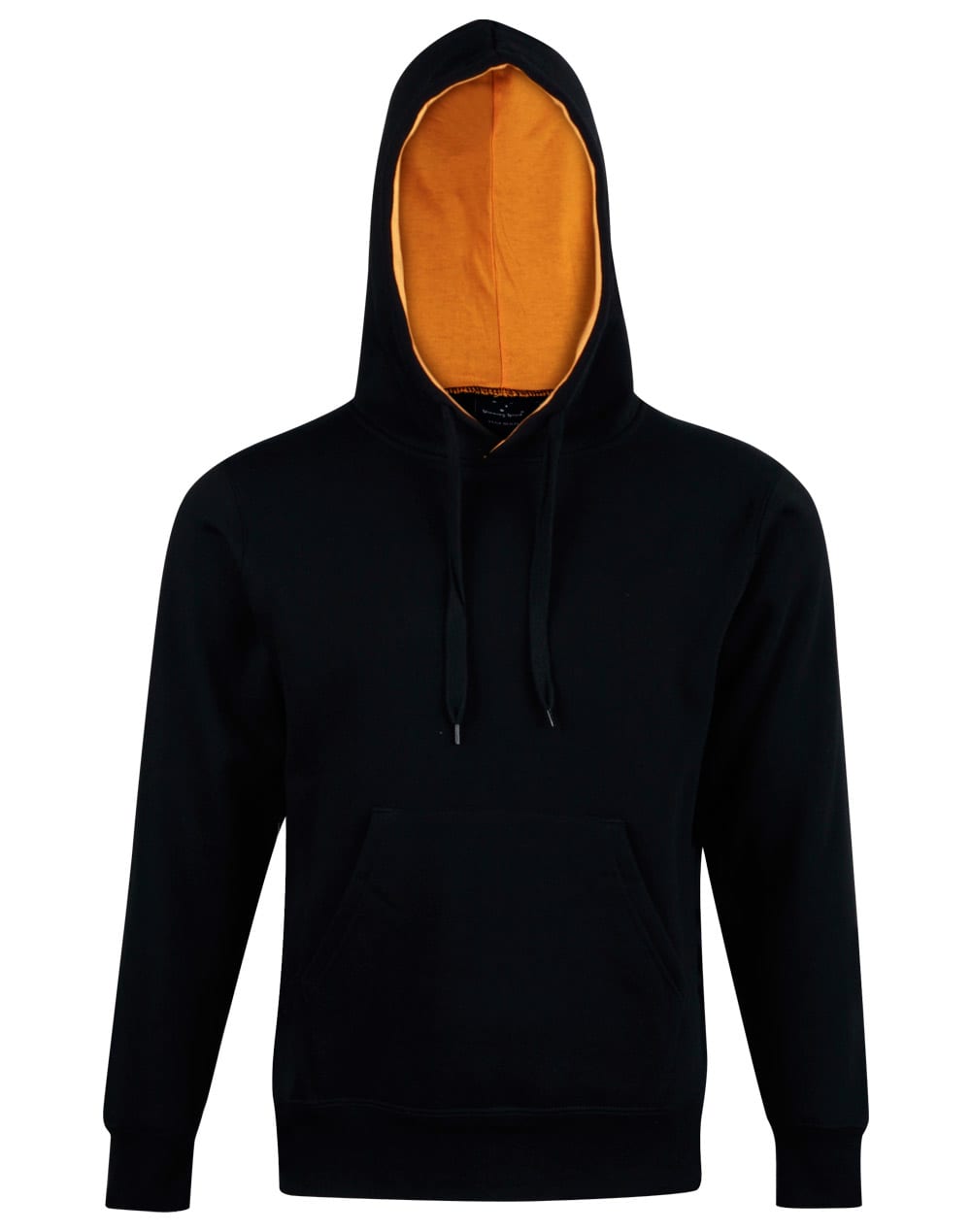 Unisex Close Front Fleecy Hoodie FL09 | Black/Gold