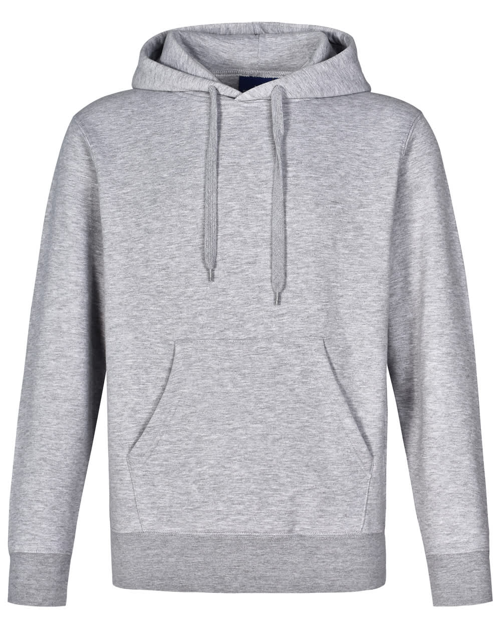 Unisex Close Front Fleecy Hoodie FL09 | Grey/Grey