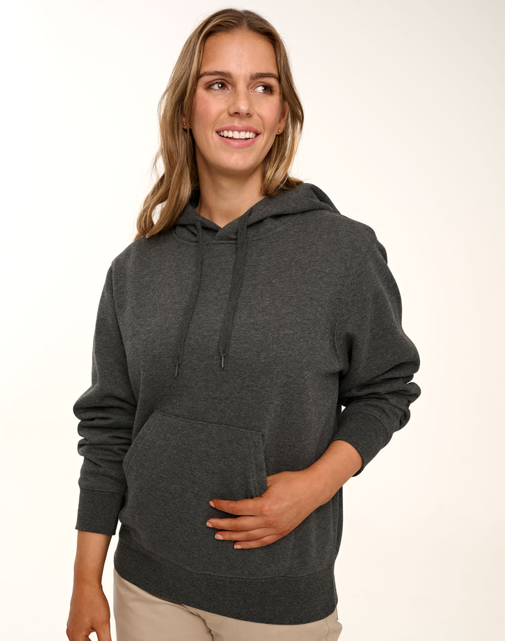 Adult's Close Front  Contrast Fleecy Hoodie SH-FL09
