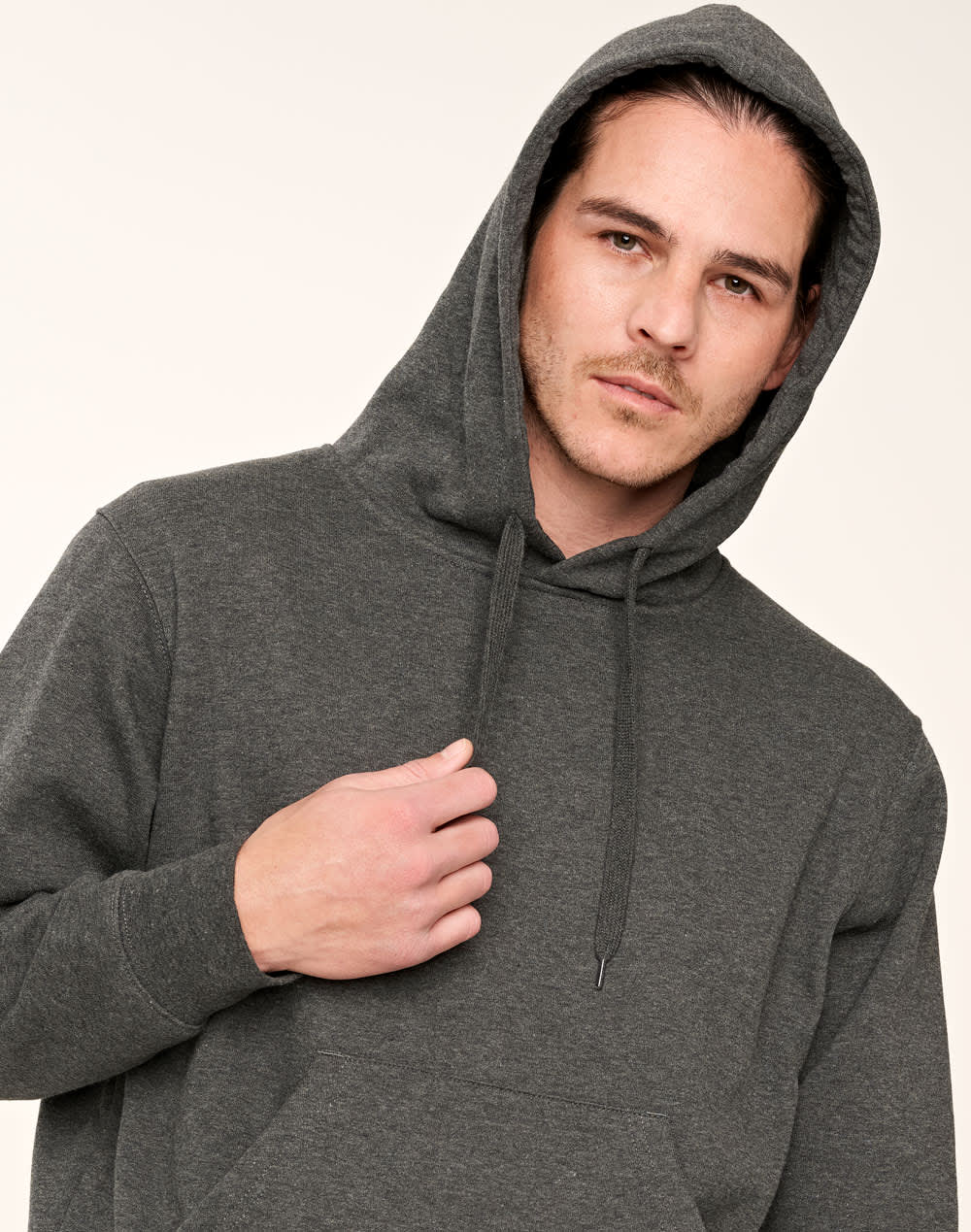 Adult's Close Front  Contrast Fleecy Hoodie SH-FL09