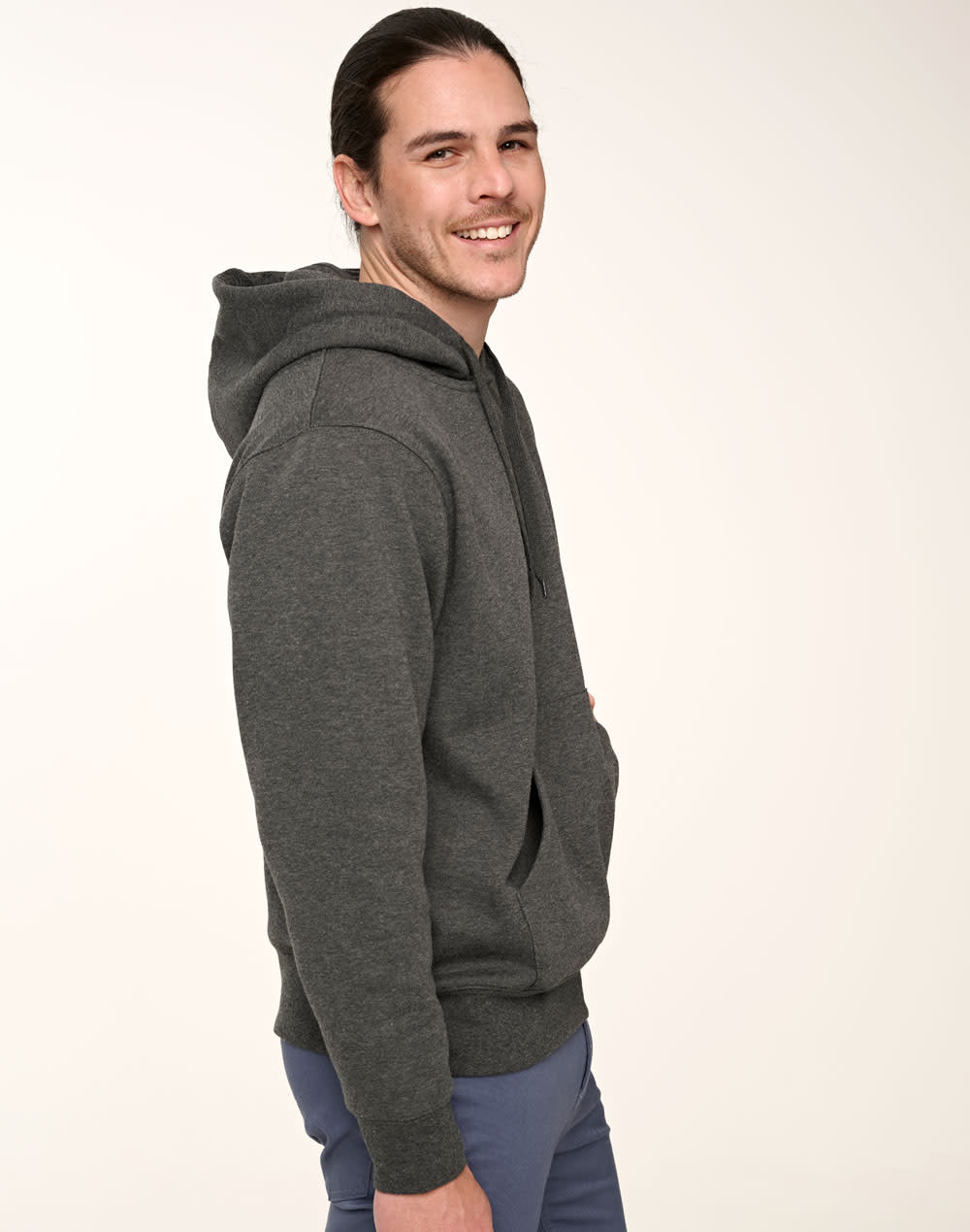 Adult's Close Front  Contrast Fleecy Hoodie SH-FL09