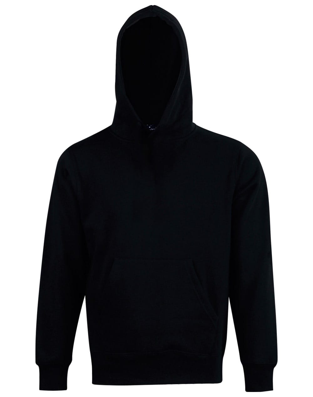 Kids Unisex Close Front Fleecy Hoodie FL09K | Black/Black