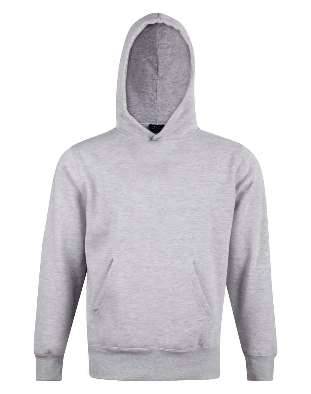 Kids Unisex Close Front Fleecy Hoodie FL09K | Grey/Grey