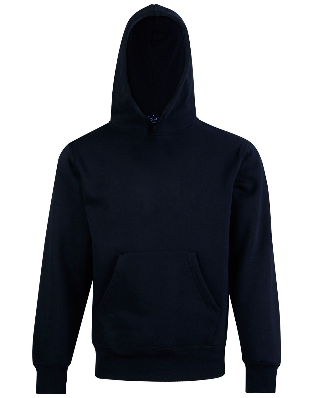 Kids Unisex Close Front Fleecy Hoodie FL09K | Navy/Navy