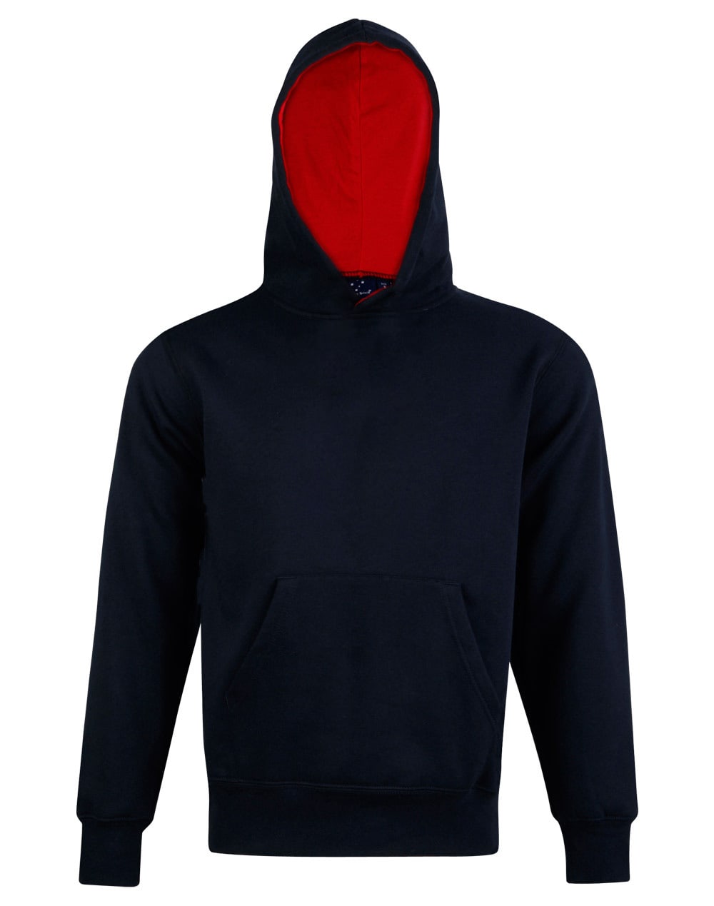 Kids Unisex Close Front Fleecy Hoodie FL09K | Navy/Red