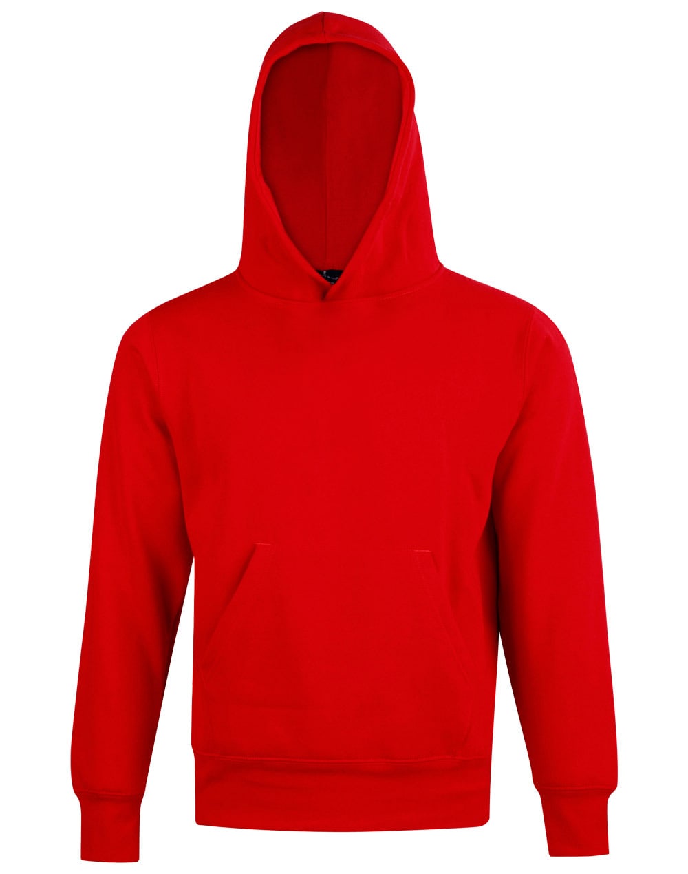 Kids Unisex Close Front Fleecy Hoodie FL09K | Red/Red