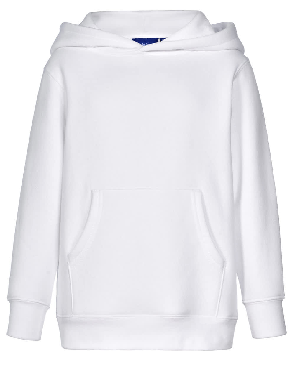 Kids Unisex Close Front Fleecy Hoodie FL09K | White/White