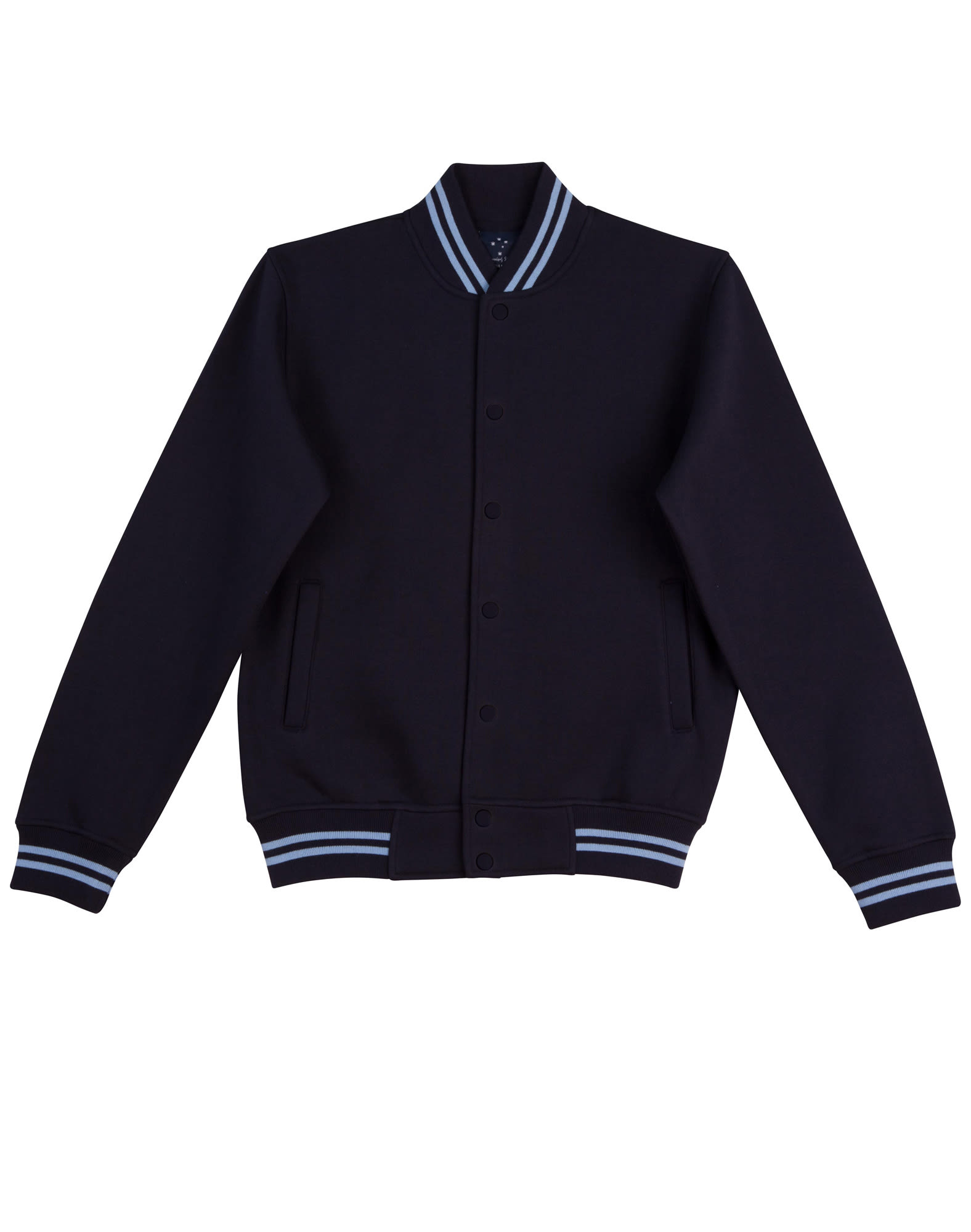 Unisex Fleece Varsity Jacket FL11 | Navy/Skyblue