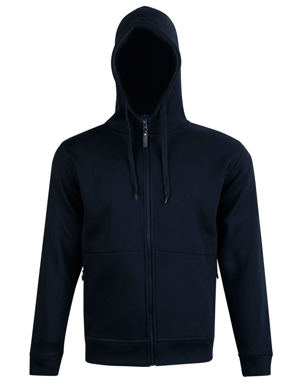 Mens Full Zip Contrast Bonded Fleece Hoodie FL17 | Navy/Navy