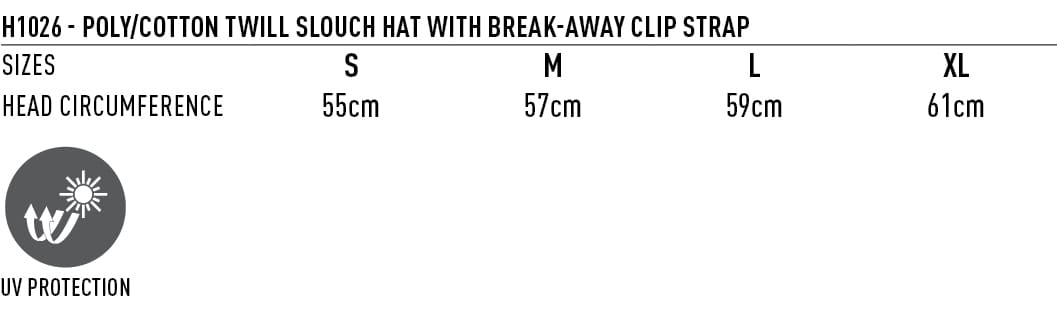 Slouch Hat With Break Away Clip Strap