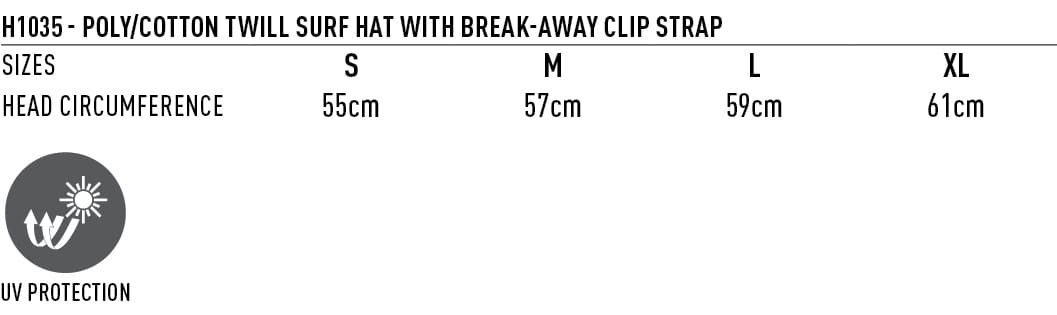 Surf Hat With Break Away Strap