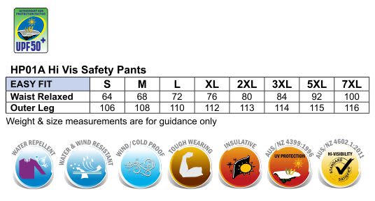 High Visibility Safety Pants with 3M Reflective Tapes HP01A | 