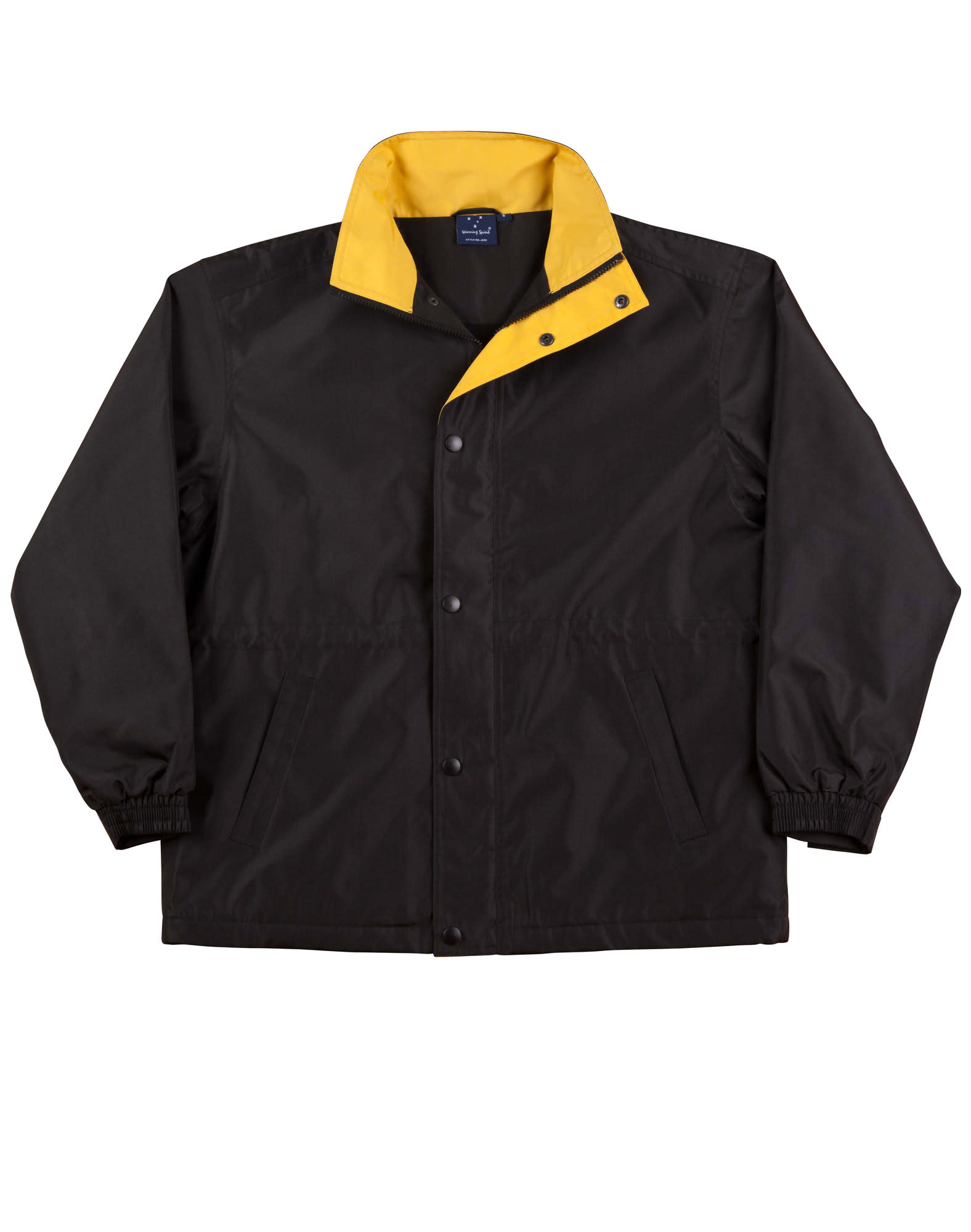 Kids Unisex Stadium Jacket JK01K | Black/Gold