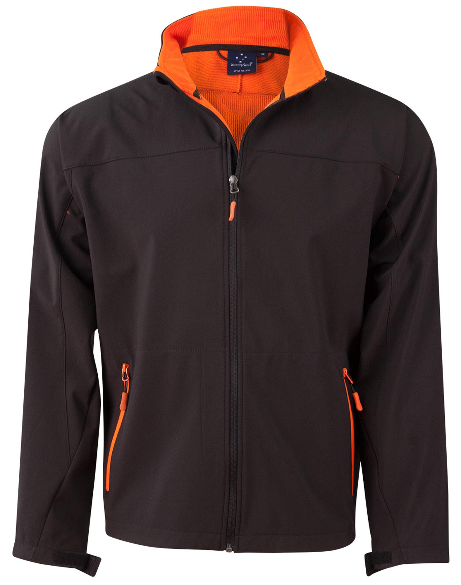 Mens SoftshellTM Sports Jacket JK15 | Black/Orange