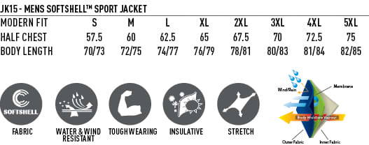 Mens SoftshellTM Sports Jacket JK15 | 