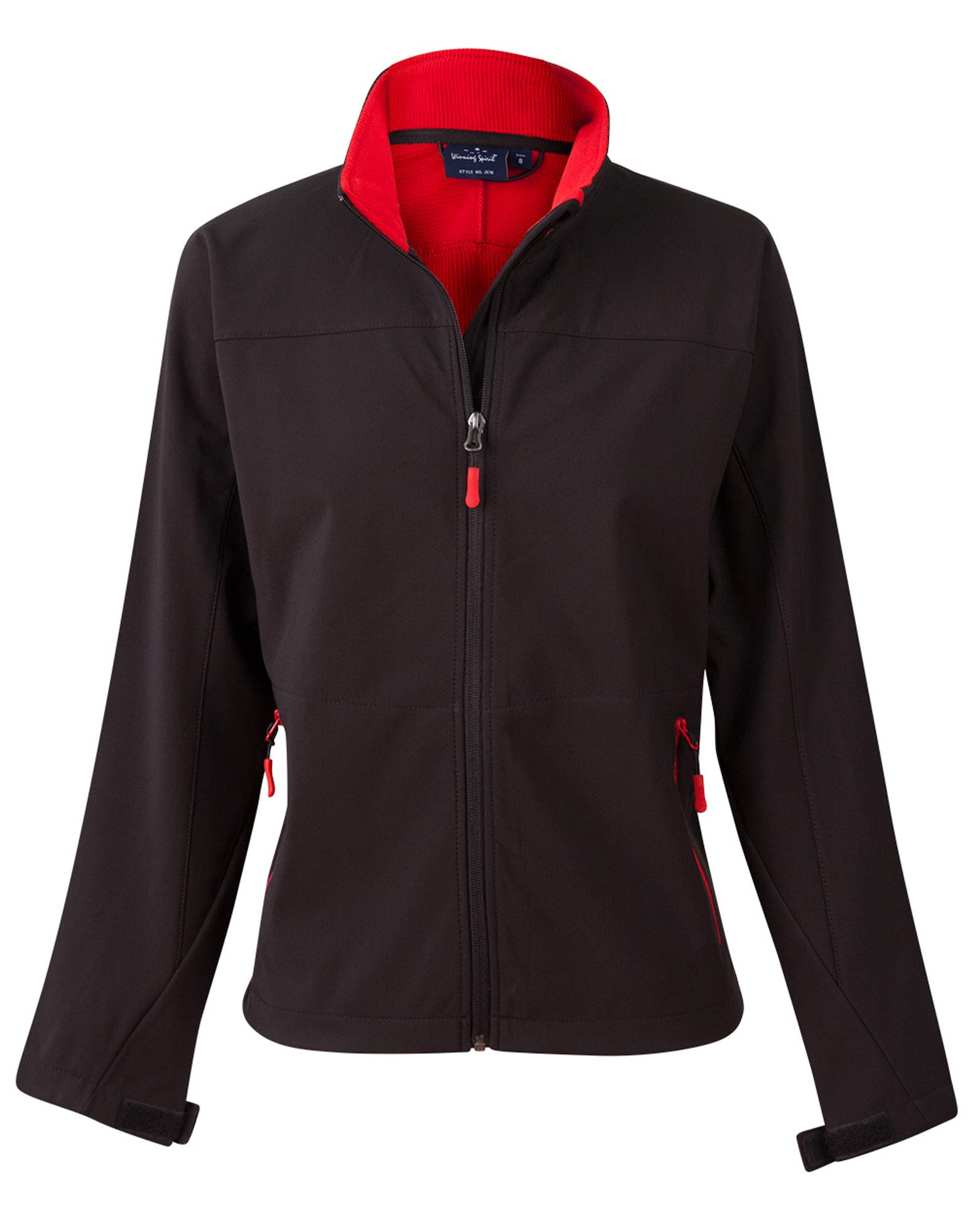 Ladies SoftshellTM Sports Jacket JK16 | Black/Red