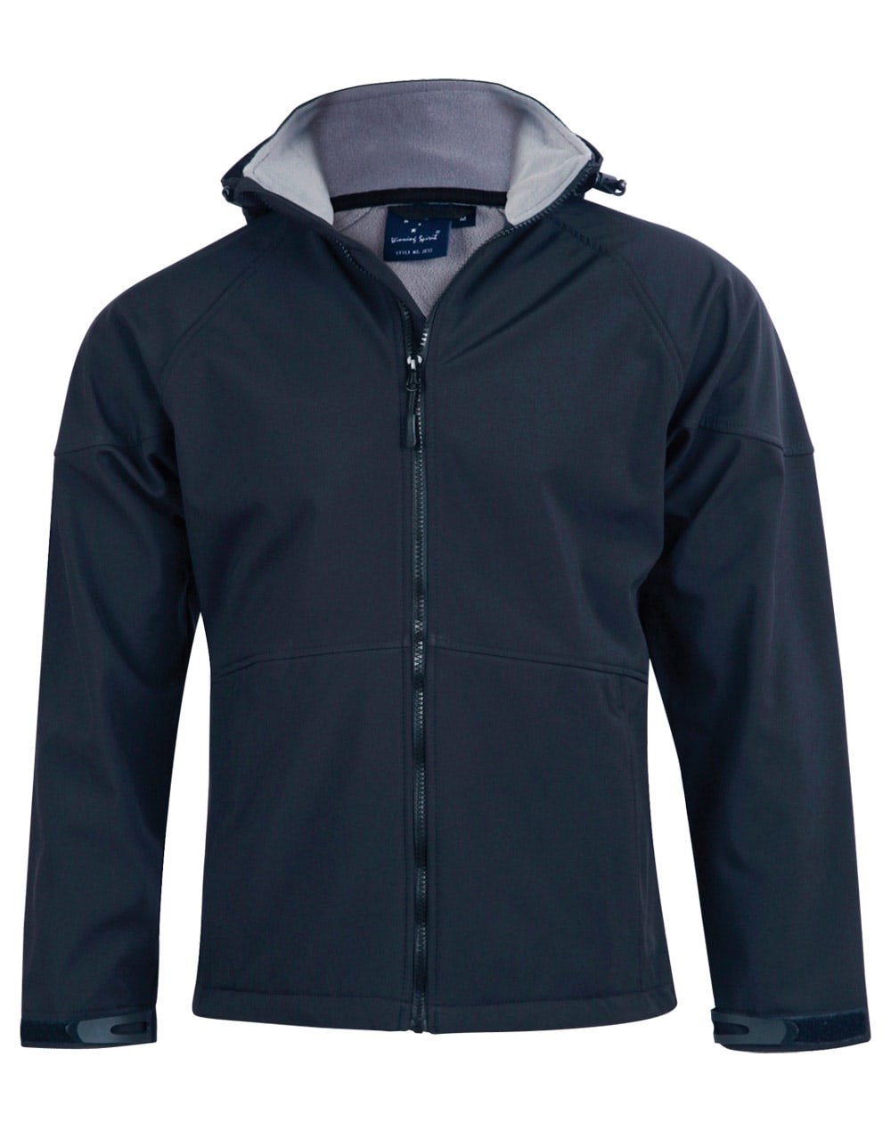 Mens Softshell Hooded Jacket JK33 | Navy/Charcoal