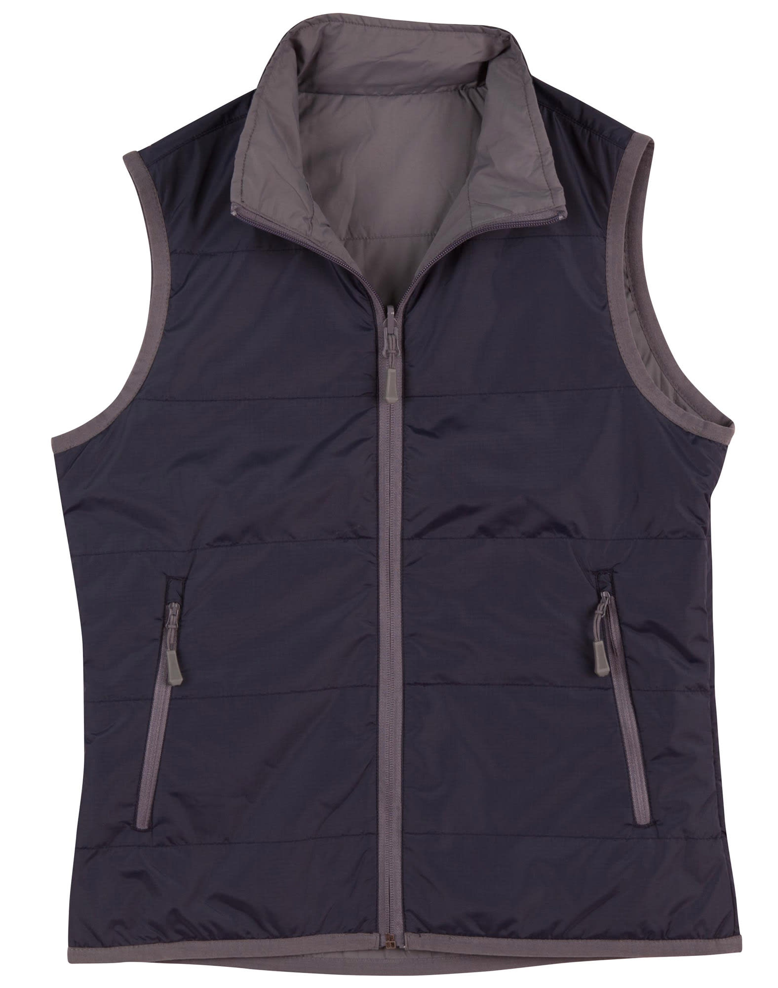 Ladies Versatile Reversible Vest JK38 | Navy/Grey