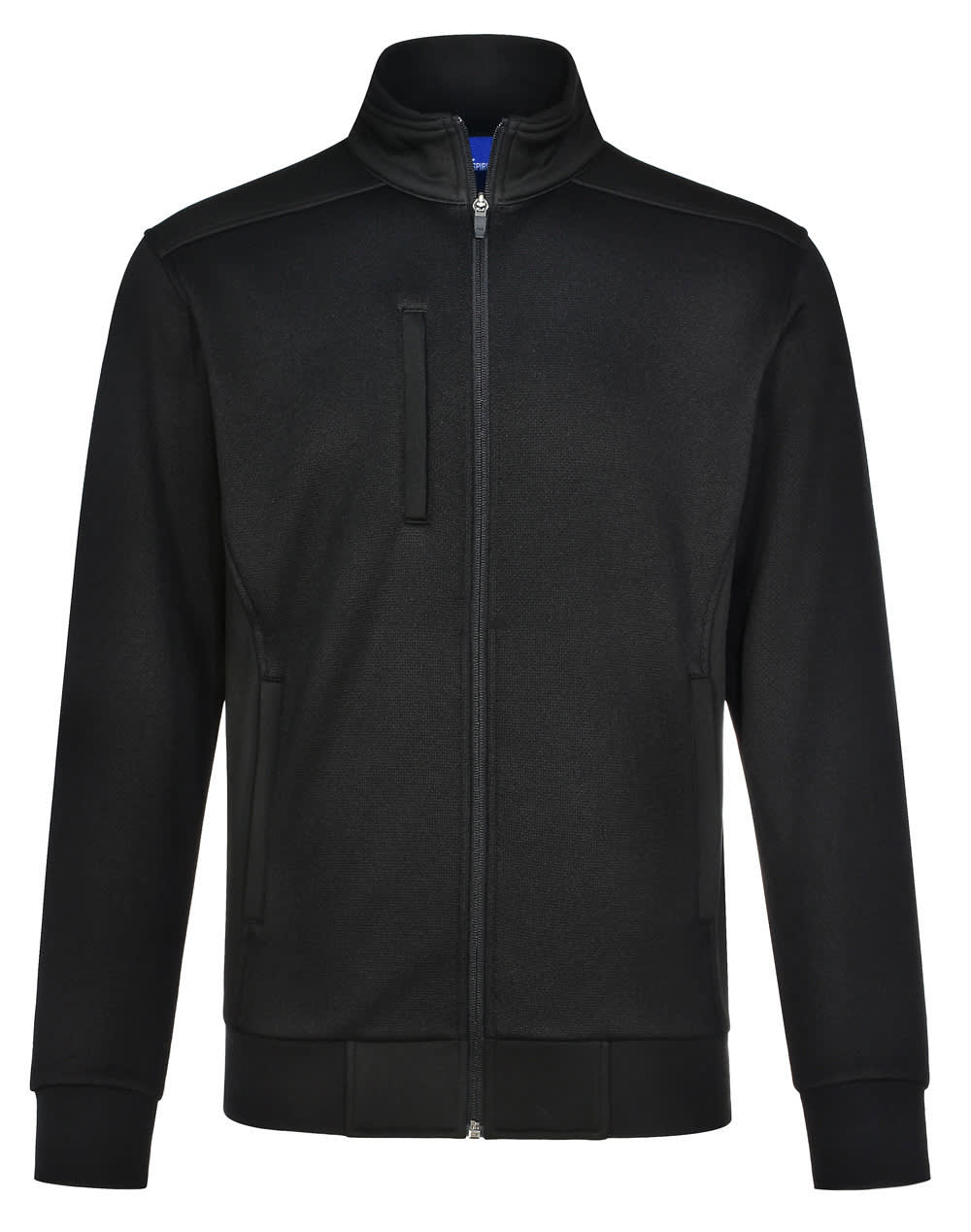 Mens Jacquard Fleece Bomber Jacket JK57 | Black